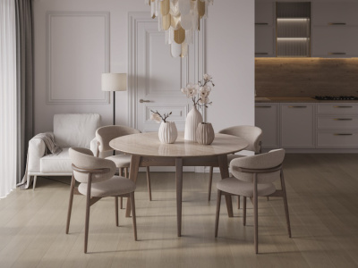 Замковый ламинат 100% натуральный, состоит из осины и березы 50/50, толщина 8 мм., водостойкий (72 часа защиты от воды), 34 класс износостойкости/AC6, ударопрочный. Структура N натуральные поры